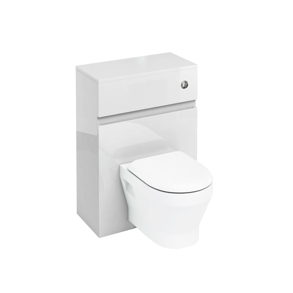 600mm wall-hung WC cabinet with dual flush button